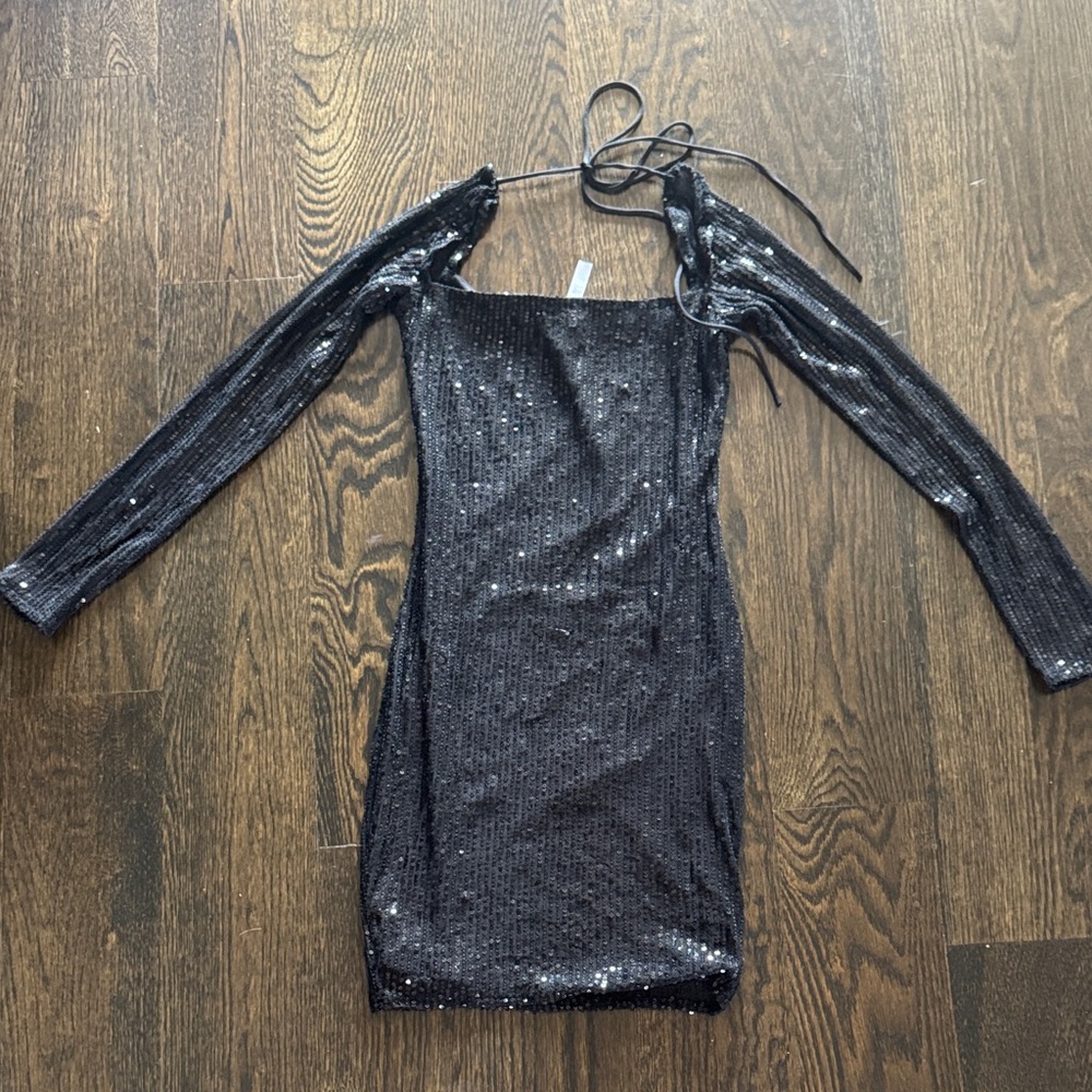 Lucy in the sky Black Sequin Dress